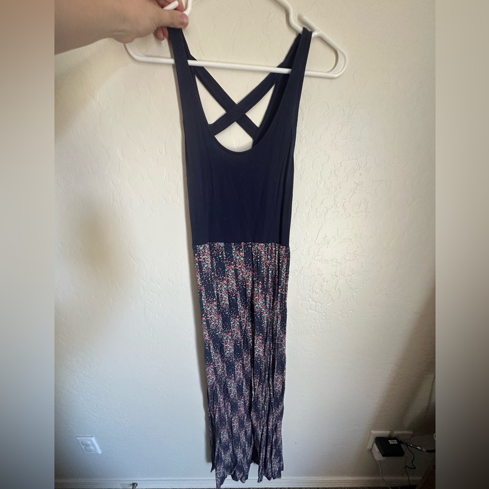 Mudd Blue Sleeveless Halter Sundress